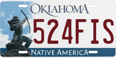 OK license plate 524FIS