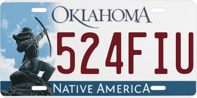 OK license plate 524FIU