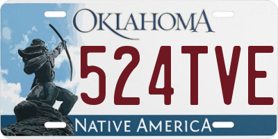 OK license plate 524TVE