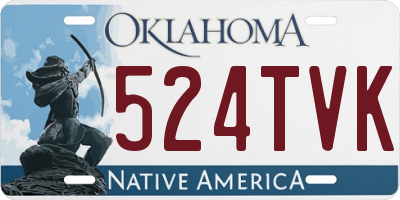 OK license plate 524TVK