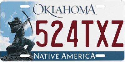 OK license plate 524TXZ