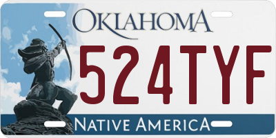 OK license plate 524TYF