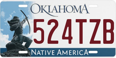 OK license plate 524TZB