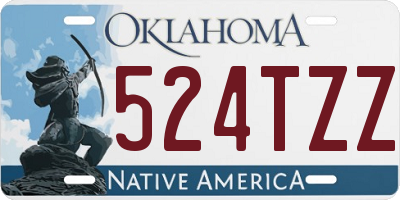 OK license plate 524TZZ