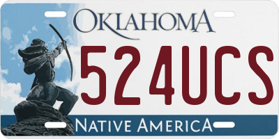 OK license plate 524UCS