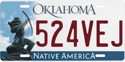 OK license plate 524VEJ