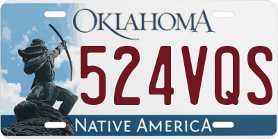 OK license plate 524VQS