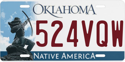 OK license plate 524VQW