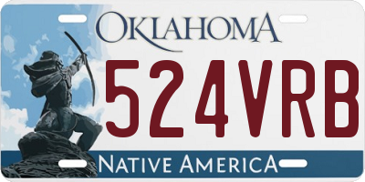 OK license plate 524VRB