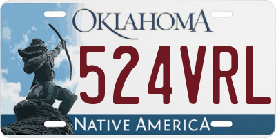 OK license plate 524VRL
