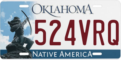 OK license plate 524VRQ