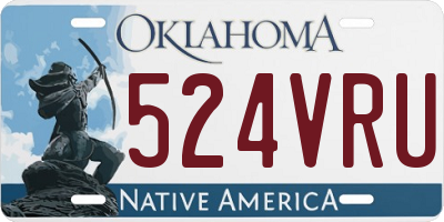 OK license plate 524VRU