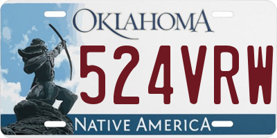 OK license plate 524VRW