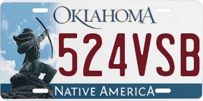 OK license plate 524VSB