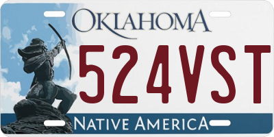 OK license plate 524VST