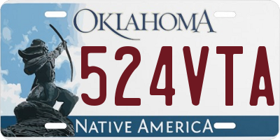 OK license plate 524VTA