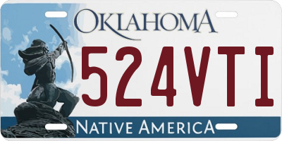 OK license plate 524VTI