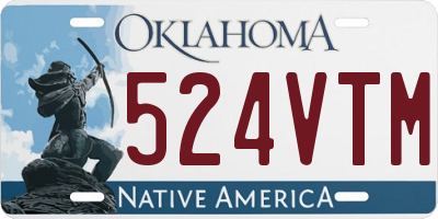 OK license plate 524VTM