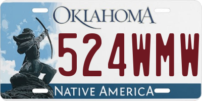 OK license plate 524WMW
