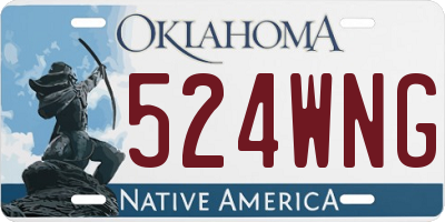 OK license plate 524WNG
