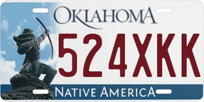 OK license plate 524XKK