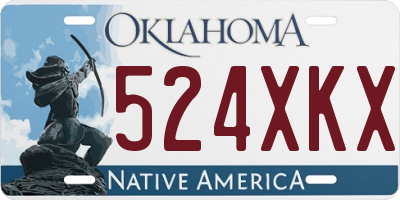OK license plate 524XKX