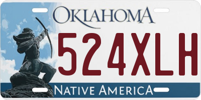 OK license plate 524XLH