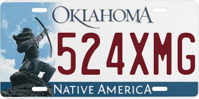 OK license plate 524XMG