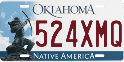 OK license plate 524XMQ