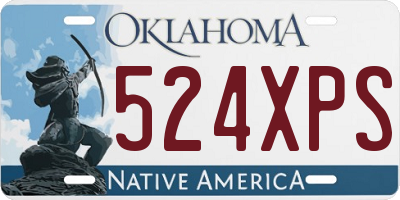 OK license plate 524XPS