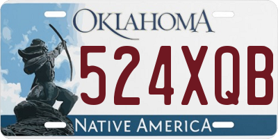 OK license plate 524XQB