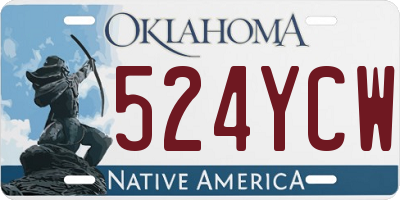 OK license plate 524YCW
