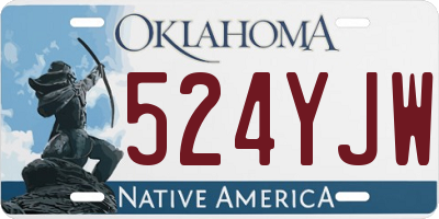 OK license plate 524YJW