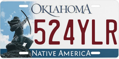 OK license plate 524YLR