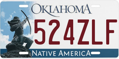 OK license plate 524ZLF