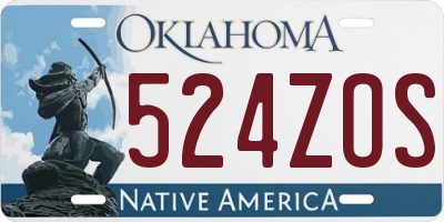 OK license plate 524ZOS