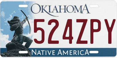 OK license plate 524ZPY