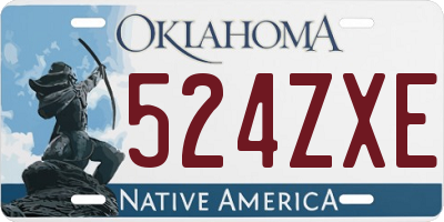 OK license plate 524ZXE