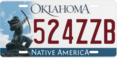 OK license plate 524ZZB