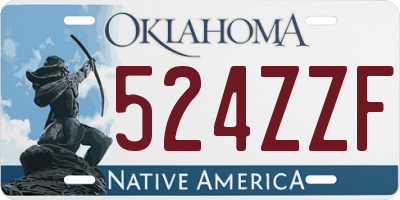 OK license plate 524ZZF