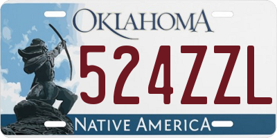 OK license plate 524ZZL