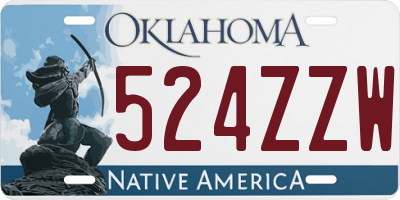 OK license plate 524ZZW