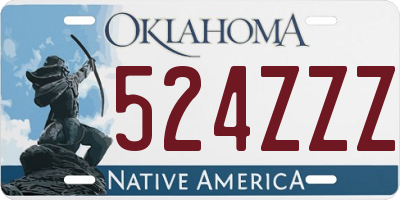 OK license plate 524ZZZ