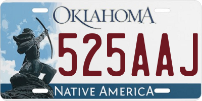 OK license plate 525AAJ