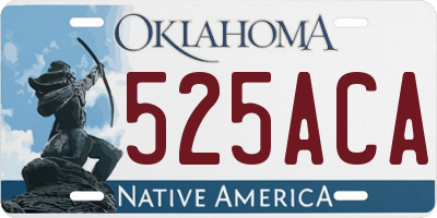 OK license plate 525ACA