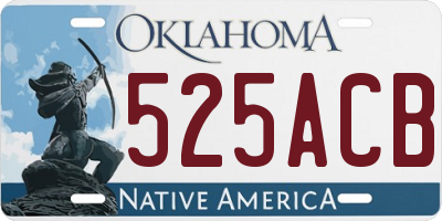 OK license plate 525ACB