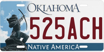 OK license plate 525ACH