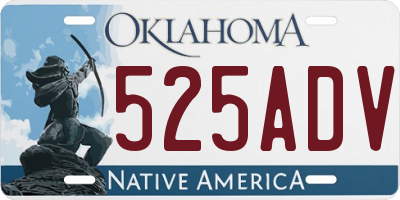 OK license plate 525ADV