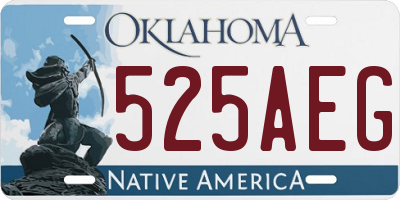 OK license plate 525AEG