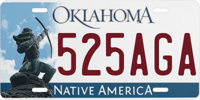 OK license plate 525AGA